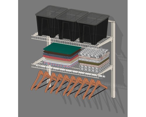 Стеллаж металлический навесной с полками