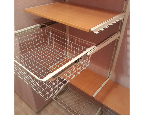 Стеллаж в прихожую для вещей с выдвижной обувницей